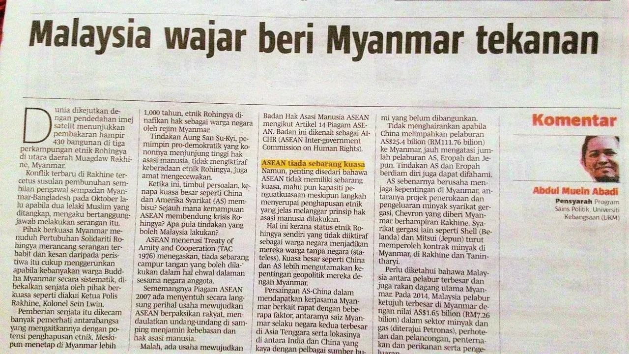 Rohingya Korban Geostrategi Kuasa Besar