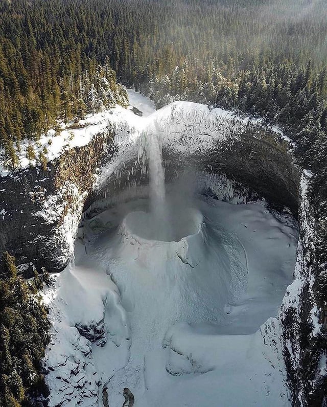 Ada Air Terjun Di Kanada Hasilkan Kon Ais?